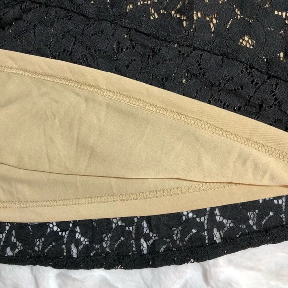 Lace Dress Fully Lined Black/Beige Size L Junior NWOT - Picture 7 of 10